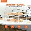 Pastry Display Case 2-Tier Commercial Countertop Bakery Display Case Acrylic Display Box with Rear Door Access & Removable Shelves Keep Fresh