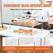 Pastry Display Case 2-Tier Commercial Countertop Bakery Display Case Acrylic Display Box with Rear Door Access & Removable Shelves Keep Fresh