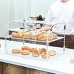 Pastry Display Case 2-Tier Commercial Countertop Bakery Display Case Acrylic Display Box with Rear Door Access & Removable Shelves Keep Fresh