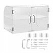 Pastry Display Case 2-Tier Commercial Countertop Bakery Display Case Acrylic Display Box with Rear Door Access & Removable Shelves Keep Fresh