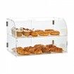 Pastry Display Case 2-Tier Commercial Countertop Bakery Display Case Acrylic Display Box with Rear Door Access & Removable Shelves Keep Fresh
