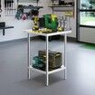 24 x 24 x 36 Inch Stainless Steel Work Table Commercial Food Prep Worktable Heavy Duty Prep Worktable Metal Work Table with Adjustable Height