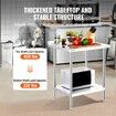 24 x 30 x 36 Inch Stainless Steel Work Table Commercial Food Prep Worktable Heavy Duty Prep Worktable Metal Work Table with Adjustable Height