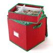 Christmas Ornament Storage Box,Holiday Storage Containers with 4 Separate Removable Trays,Decoration Organizer keep 64 to128 Christmas Ball Ornaments