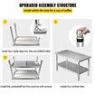 Stainless Steel Prep Table 122 x 76 x 87 cm 250kg Load Capacity Heavy Duty Metal Worktable with Adjustable Undershelf Commercial Workstation