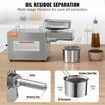 Electric Oil Press Machine 700W Stainless Steel Oil Extractor Machine Constant Temperature Hot Press Oil Expeller for Pressing Peanuts Sesame Seeds