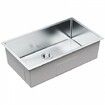 Kitchen Sink 304 Stainless Steel Drop-In Sinks Undermount Single Bowl Basin with Accessories(Pack of 3) Household Dishwasher Sinks for Workstation RV