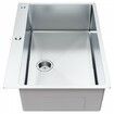 Kitchen Sink 304 Stainless Steel Drop-In Sinks Top Mount Single Bowl Basin with Accessories(Pack of 3) Household Dishwasher Sinks for Workstation RV