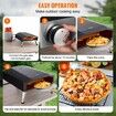 Outdoor Pizza Oven 13" Gas Fired Pizza Maker Portable Outside Pizza Grill with Thickened Cordierite 210 degree Rotating Pizza Stone Waterproof Cover