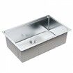 Kitchen Sink 304 Stainless Steel Drop-In Sinks Undermount Single Bowl Basin with Ledge and Accessories Household Dishwasher Sinks for Workstation RV