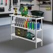 Stainless Steel Food Prep Table 14 x 48 x 34 Inch Commercial Kitchen Worktable with 2 Adjustable Undershelf Heavy Duty Prep Table Metal Work Table