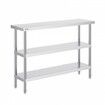 Stainless Steel Food Prep Table 14 x 48 x 34 Inch Commercial Kitchen Worktable with 2 Adjustable Undershelf Heavy Duty Prep Table Metal Work Table