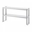 Double Overshelf Double Tier Stainless Steel Overshelf 12 x 72 Inch Double Deck Overshelf Height Adjustable Overshelf Prep Work Table