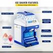 Commercial Ice Shaver Ice Shaving Machine Crusher Snow Cone Maker 200KG/H