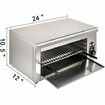 Salamander Broiler Adjustable Grid Salamander Oven Wall Mounted Salamander Grill 2000W Electric Cheese Melter Stainless Steel Raclette Grill