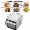 6 Trays Food Dehydrator Machine Stainless Steel 700W Jerky Fruit Drying