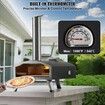 Outdoor Pizza Oven 12" Wood Fired Pizza Ovens Pellet Pizza Stove with Thermometer Portable Pizza Maker for Outside Backyard Patio Camping Pizza Stone