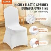 Stretch Spandex Folding Chair Covers Universal Fitted Chair Cover Removable Washable Protective Slipcovers for Wedding Holiday Banquet Party Celebration