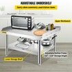 Stainless Steel Equipment Grill Stand 36 x 30 x 24 Inches Stainless Table Grill Stand Table with Adjustable Storage Undershelf Equipment Stand Grill Table