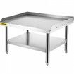 Stainless Steel Equipment Grill Stand 36 x 30 x 24 Inches Stainless Table Grill Stand Table with Adjustable Storage Undershelf Equipment Stand Grill Table