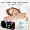 Digital Clock with Night Light, Large Display, Dual Alarm, Snooze, Dimmable Bedside Alarm Clock for Kids Teens Boys Girls (Black)