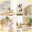 Mug Holder Tree,New Upgraded 360 Degree Rotated 8 Hooks Coffee Cup Holder,Wood Coffee Mug Rack Standing (Natural)