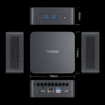 Ninkear N10 Mini PC, Intel N100 4 Cores Max 3.4GHz, 16GB RAM 512GB SSD, 2*HDMI 2.0 (4K@60Hz) Dual Display, 2.4/5GHz WiFi Bluetooth 5.0,