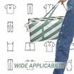 Wrapping Organizer Storage Bag,Christmas Ornament Wrapping Paper Organizer Storage with Three Isolation Nets for Christmas Ornament etc(Green Stripe)