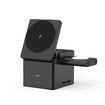 3 in 1 Wireless Charging Station for Apple Devices Magsafe Charger Stand Cube Charger for iPhone 16 15 Pro Airpods and Watch-Black