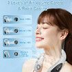 Air Conditioner Portable Neck Fan with Semiconductor Cooling Airflow Bladeless USB Neck Fans Rechargeable with 3 Speeds LED Display
