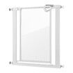 Clear Pet Dog Safety Gate Enclosure Adjustable Security Barrier Guard Fencing for Kitchen Stair Door Way 77.5cm Height 10cm Extension White