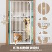 Safety Gate Pet Dog Cat Security Extra Tall Retractable Fence Enclosure Guard Kitchen Doorway Stairs Barrier with Walk Through Door 142cm Height