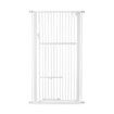 Safety Gate Pet Dog Cat Security Extra Tall Retractable Fence Enclosure Guard Kitchen Doorway Stairs Barrier with Walk Through Door 142cm Height