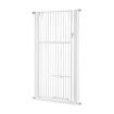 Safety Gate Pet Dog Cat Security Extra Tall Retractable Fence Enclosure Guard Kitchen Doorway Stairs Barrier with Walk Through Door 142cm Height