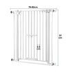 Dog Safety Gate Pet Fence Barrier Security Guard Adjustable Doorway Stairs Enclosure Low Containment System with Walk Through Cat Door 77cm Height