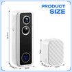 Video Doorbell Camera Smart Wireless 2K HD Security Door Bell Motion Detection Chime Night Vision Two Way Audio Cloud Storage Rechargeable Battery