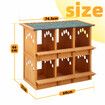 2 Layer Wood Chicken Nesting Box 6 Hole Chook Hen Laying Boxes Duck Poultry Coop House Egg Nest Hatch Perch Brooder Breeding Waterproof Lid