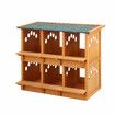 2 Layer Wood Chicken Nesting Box 6 Hole Chook Hen Laying Boxes Duck Poultry Coop House Egg Nest Hatch Perch Brooder Breeding Waterproof Lid