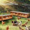 3 Hole Wooden Nesting Box Chicken House Hen Chook Laying Boxes Duck Poultry Egg Nest Brooder Coop Breeding Hatch Roost Perch Waterproof Lid