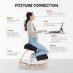 Ergonomic Kneeling Chair Desk Rocking Stool Home Office Computer Knee Support Comfortable Better Posture Angled Seat