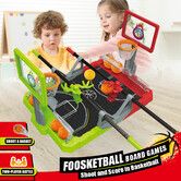 Foosketball Gaming Foosball Basketball Shoot and Score Board Table Top Games Hoop 2 Player Toys Play Set for Family Parent Child Interaction