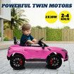 Kids Electric RC Car Ride On Toy Parental Remote Control Pedal 12V Off Road Vehicle Lamborghini Urus Licensed Pink with MP3 Light Bluetooth