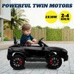 Kids Electric Car Toy RC Ride On Parental Remote Control 12V Pedal Off Road Vehicle Lamborghini Urus Licensed Black with Bluetooth MP3 Light