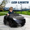 Kids Electric Car Toy RC Ride On Parental Remote Control 12V Pedal Off Road Vehicle Lamborghini Urus Licensed Black with Bluetooth MP3 Light