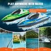 RC Boat for Kids,Remote Control Boat,Racing Boat with LED Light & 4 Rechargeable Batteries,Whole Body Waterproof,Water Play Toy Gift,2Pack