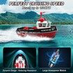 RC Boat with LED Lights,1/72 RC Tugboat,Remote Control Boat with 40+ Min Running Time Toy Boat for Kids