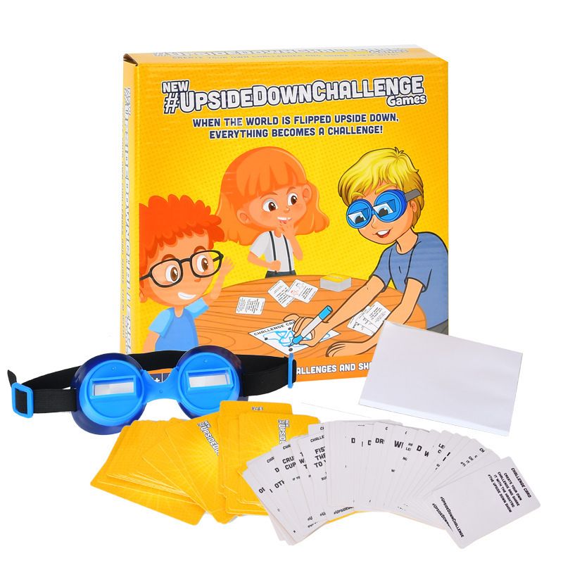 UpsideDownChallenge Game for Kids & Family - Complete Fun Challenges with Upside Down Goggles - Hilarious Game for Game Night and Parties - Ages 8+