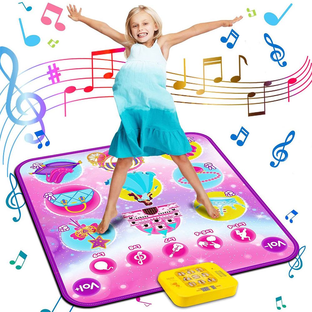 Electronic Dance Pad Multifunctional Piano Game Pad, Music Stepping Dance Mat Anti-Slip Christmas Birthday Toy 5 Game Modes 9 Difficulty Levels