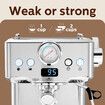 Espresso Coffee Machine 20 Bar 2L Stainless Steel Latte Cappuccino Maker Home Cafe Office Milk Frother with Pressure Gauge Thermometer Maxkon