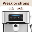 Espresso Coffee Machine 20 Bar 1.6L Portable Stainless Steel Latte Cappuccino Maker Home Office Cafe Milk Frother with Steam Wander Preheating Maxkon